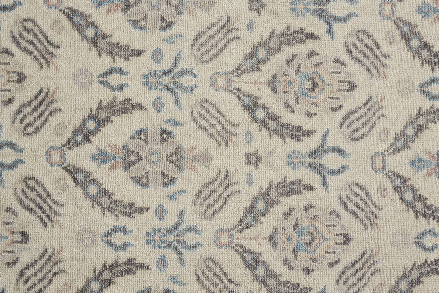 Beall Traditional/Casual Oriental/Floral & Botanical Ivory/Gray/Blue - Feizy Rug