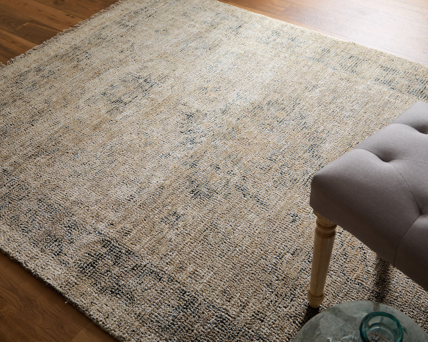 Caldwell Transitional/Bohemian & Eclectic/Vintage Tan/Gray/Gold Accent Rug
