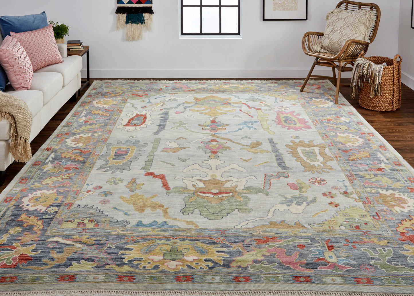 Karina Traditional/Persian/Craftsman Blue/Gray/Gold Accent Rug