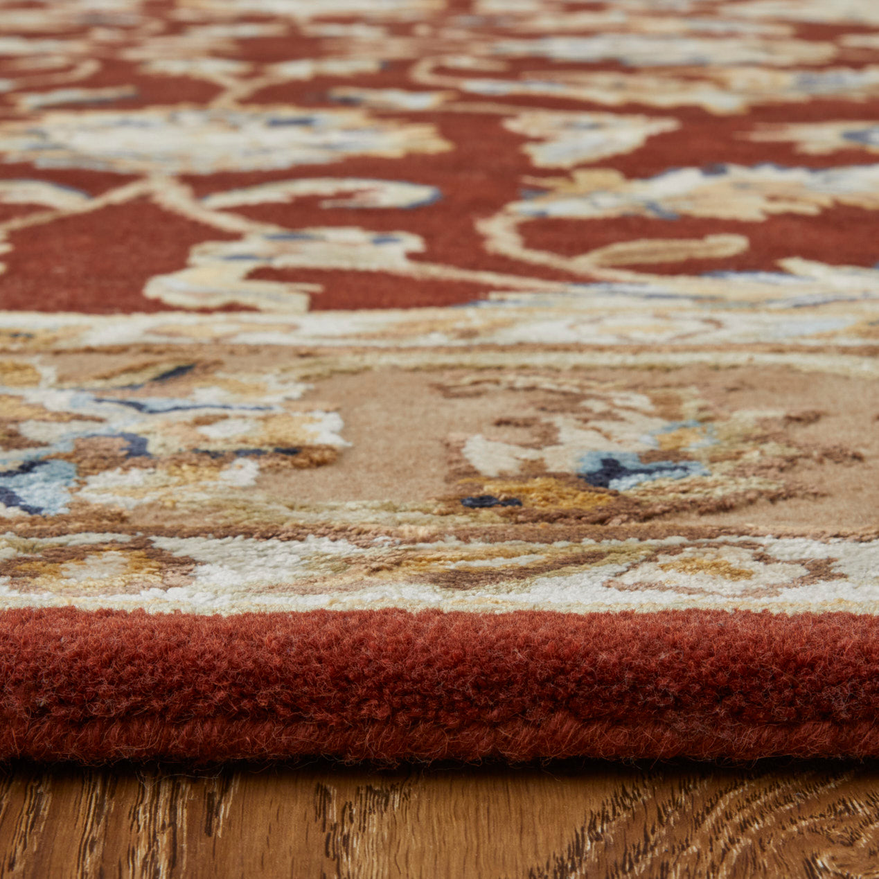 Prescott Traditional/Classic/Bohemian & Eclectic Oriental/Bordered Red/Tan/Ivory - Feizy Rug