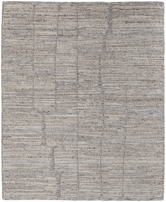 Navaro Modern/Scandinavian/Casual Gray/Ivory/Taupe Accent Rug