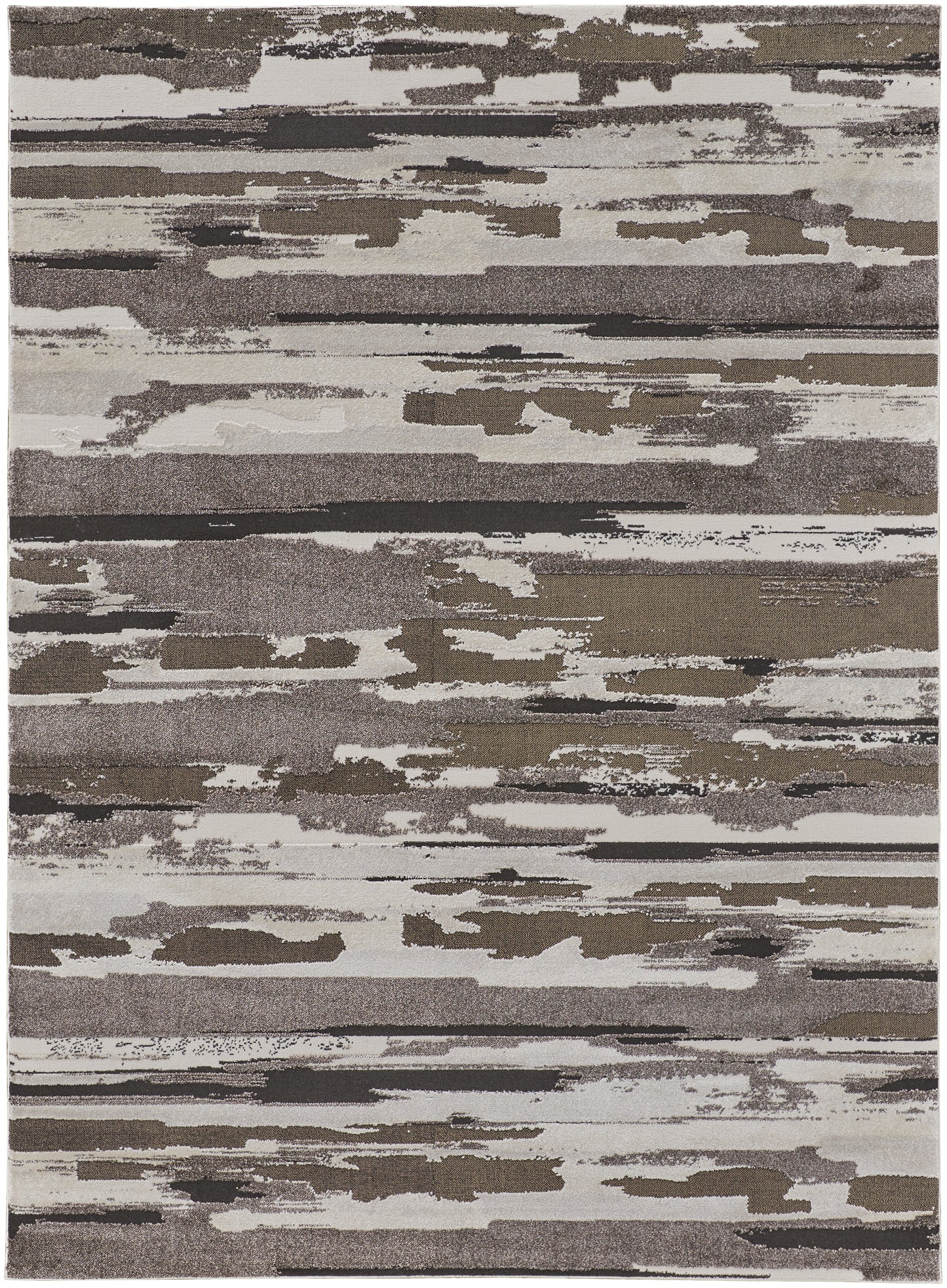 Vancouver Modern/Industrial Brown/Ivory Area Rug