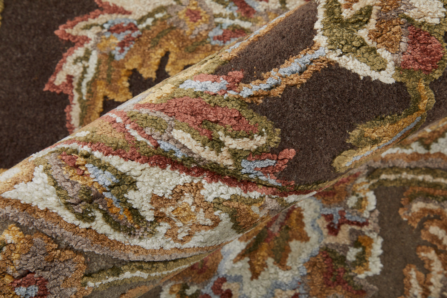 Prescott Traditional/Classic/Bohemian & Eclectic Oriental/Bordered Brown/Tan/Ivory - Feizy Rug