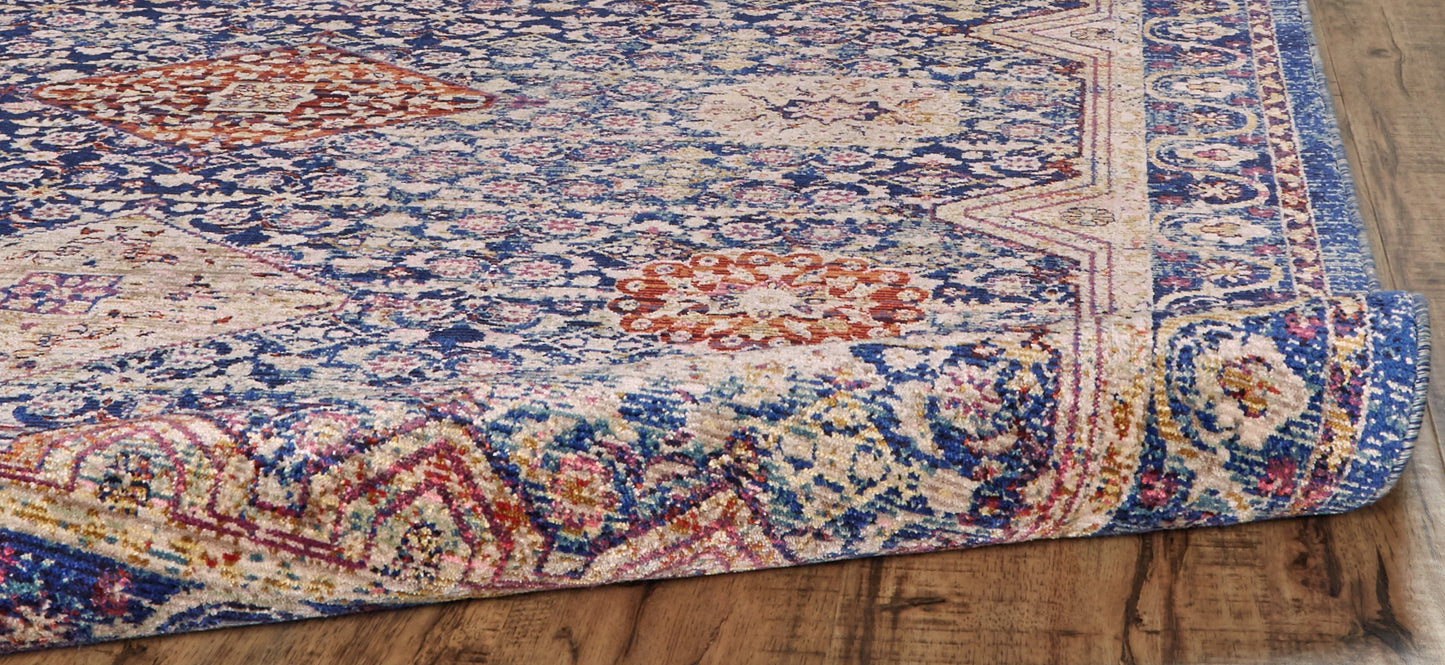 Torina Traditional/Classic/Casual Oriental/Bordered Blue/Red/Gold - Feizy Rug
