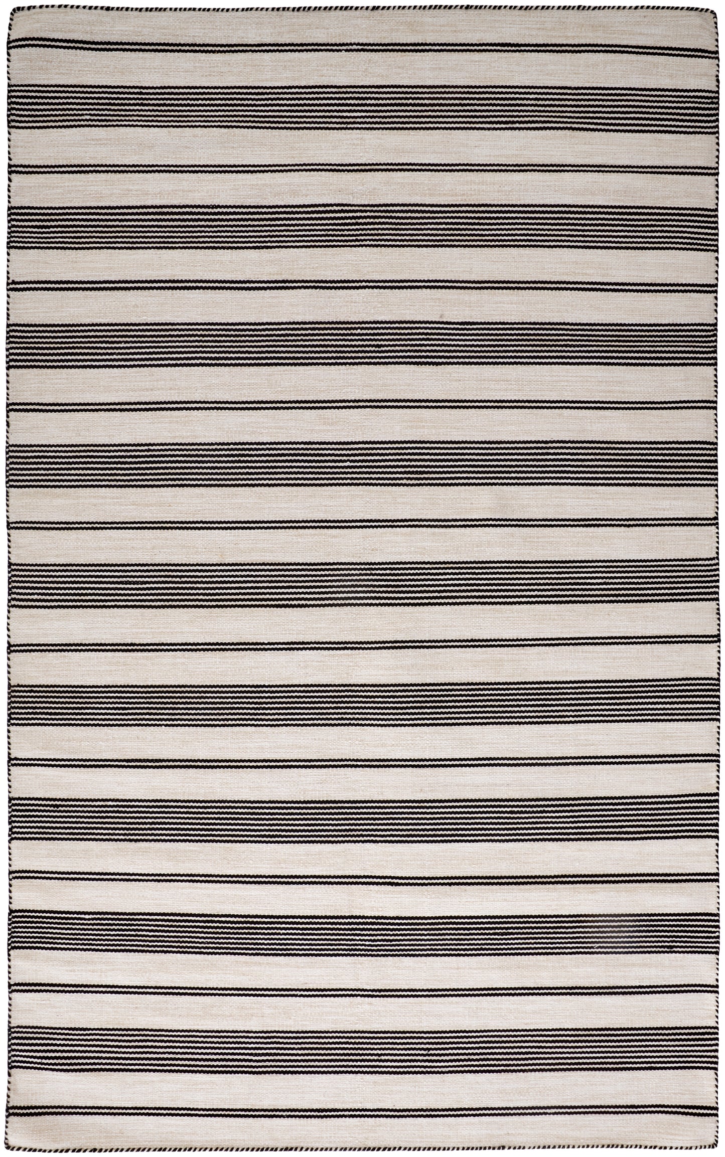Duprine Transitional/Casual/Nautical & Coastal Stripes/Geometric Black/White/Ivory - Feizy Rug