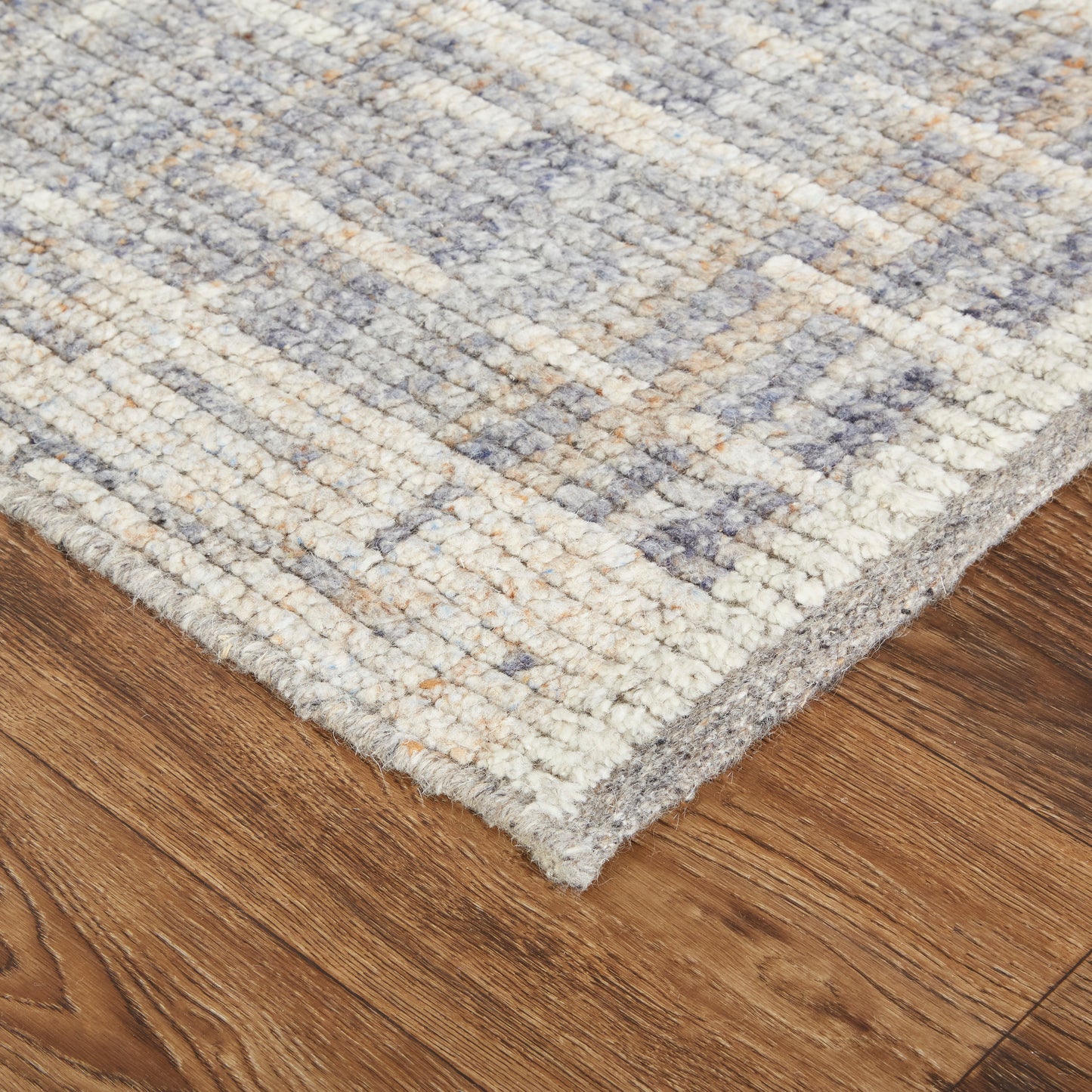 Alford Modern/Industrial/Bohemian & Eclectic Abstract/Stripes/Distressed Gray/Ivory/Taupe - Feizy Rug
