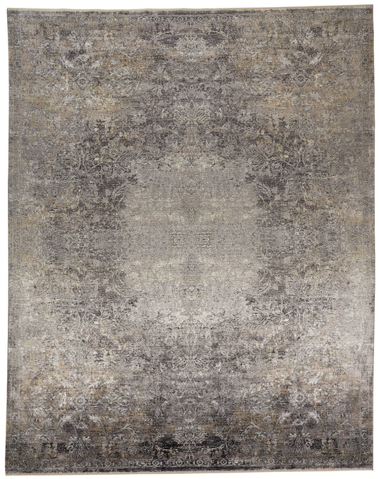 Sarrant Transitional/Bohemian & Eclectic/Casual Gray/Ivory/Tan Accent Rug