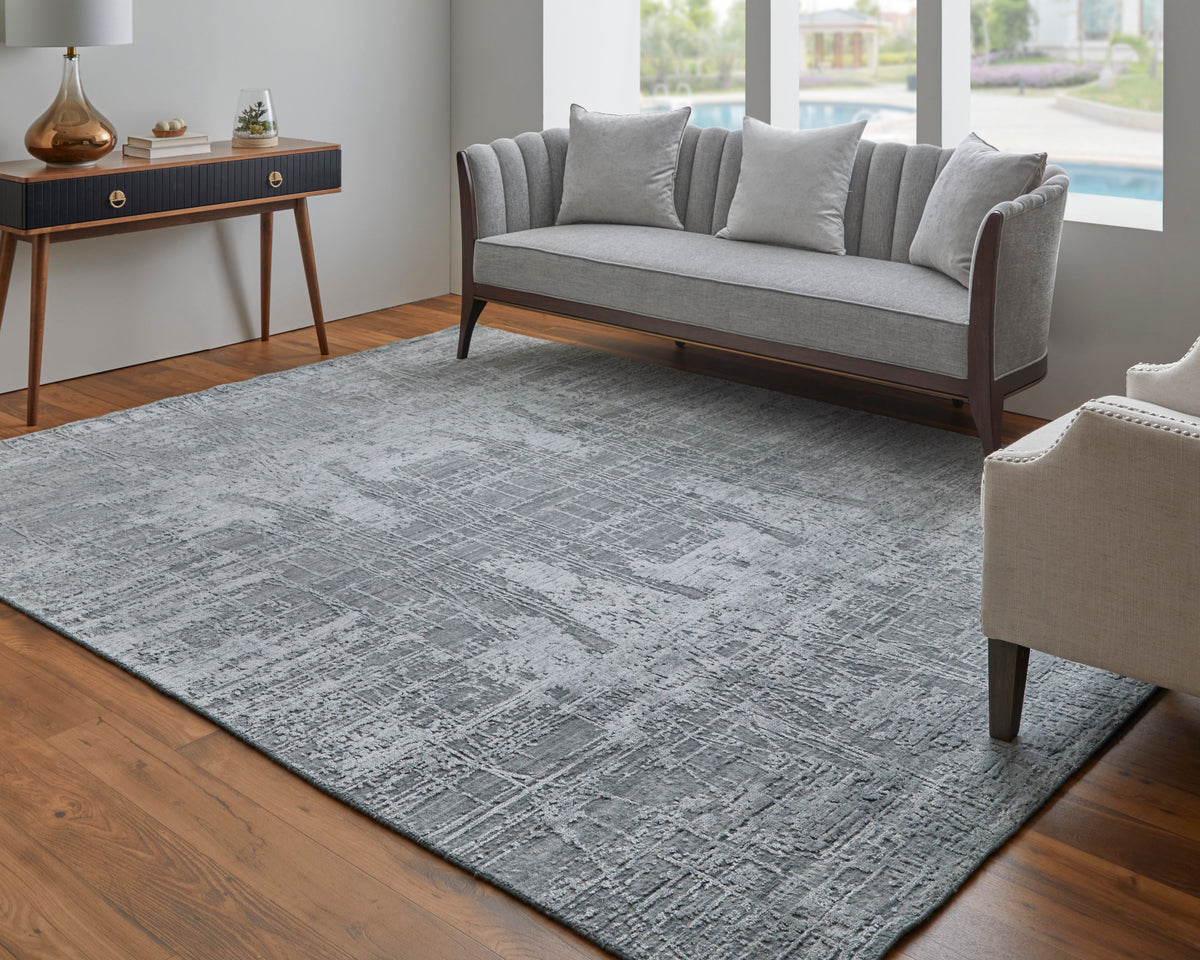 Eastfield Modern/Casual Abstract/Distressed Gray 69A5 - Feizy Rug