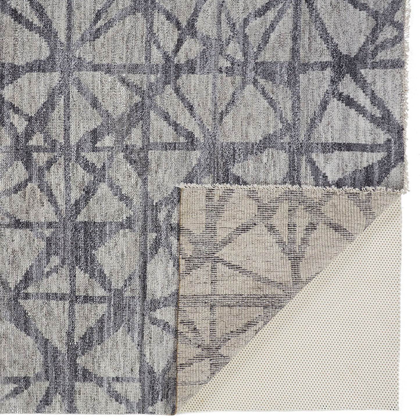 Vivien Modern/Industrial Geometric Gray - Feizy Rug