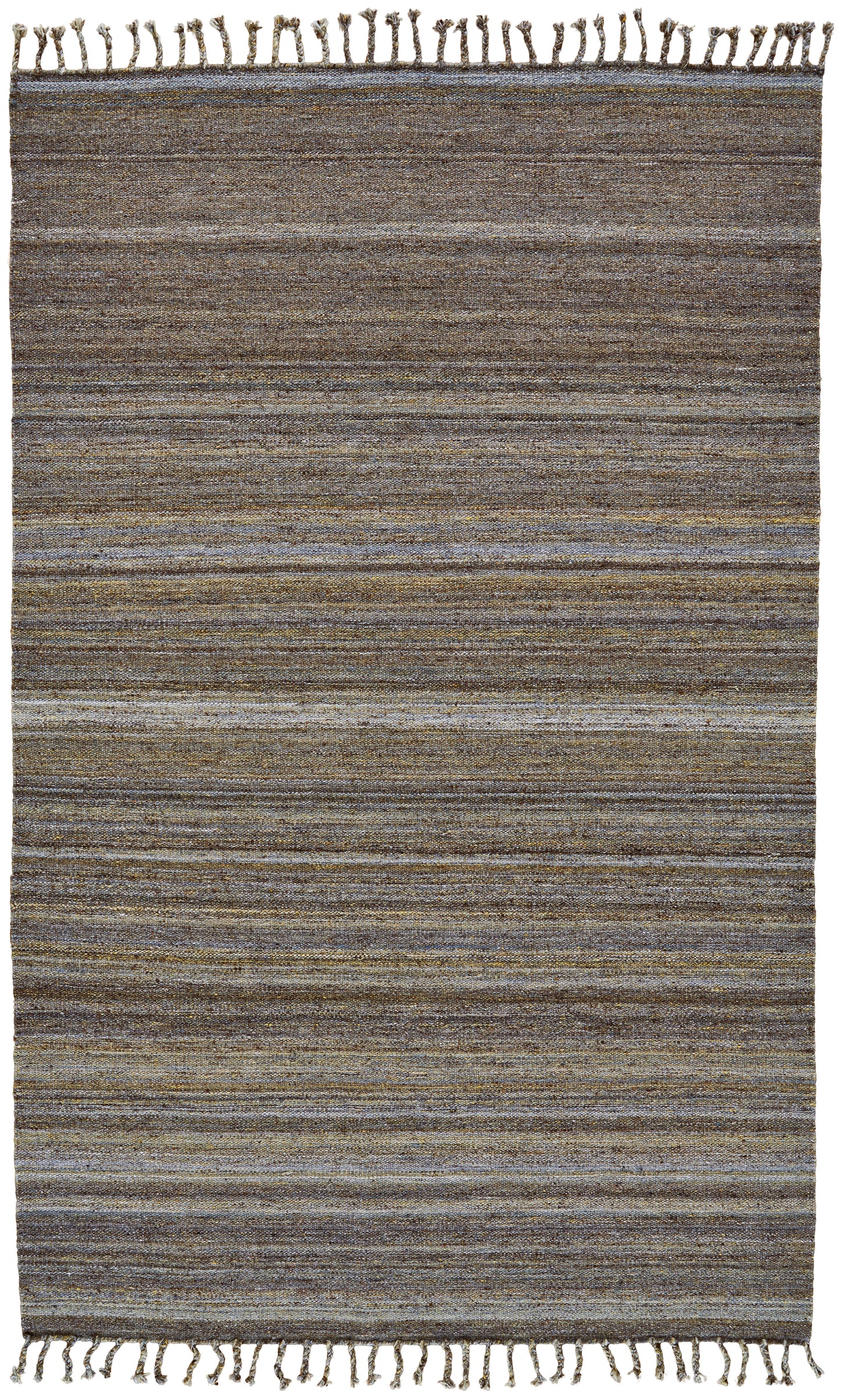 Brady Transitional/Casual Stripes Gray/Green/Blue - Feizy Rug