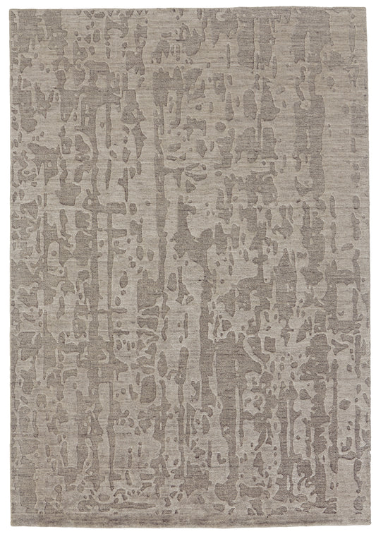 Leilani Modern/Industrial/Luxury & Glam Abstract/Solid Taupe - Feizy Rug