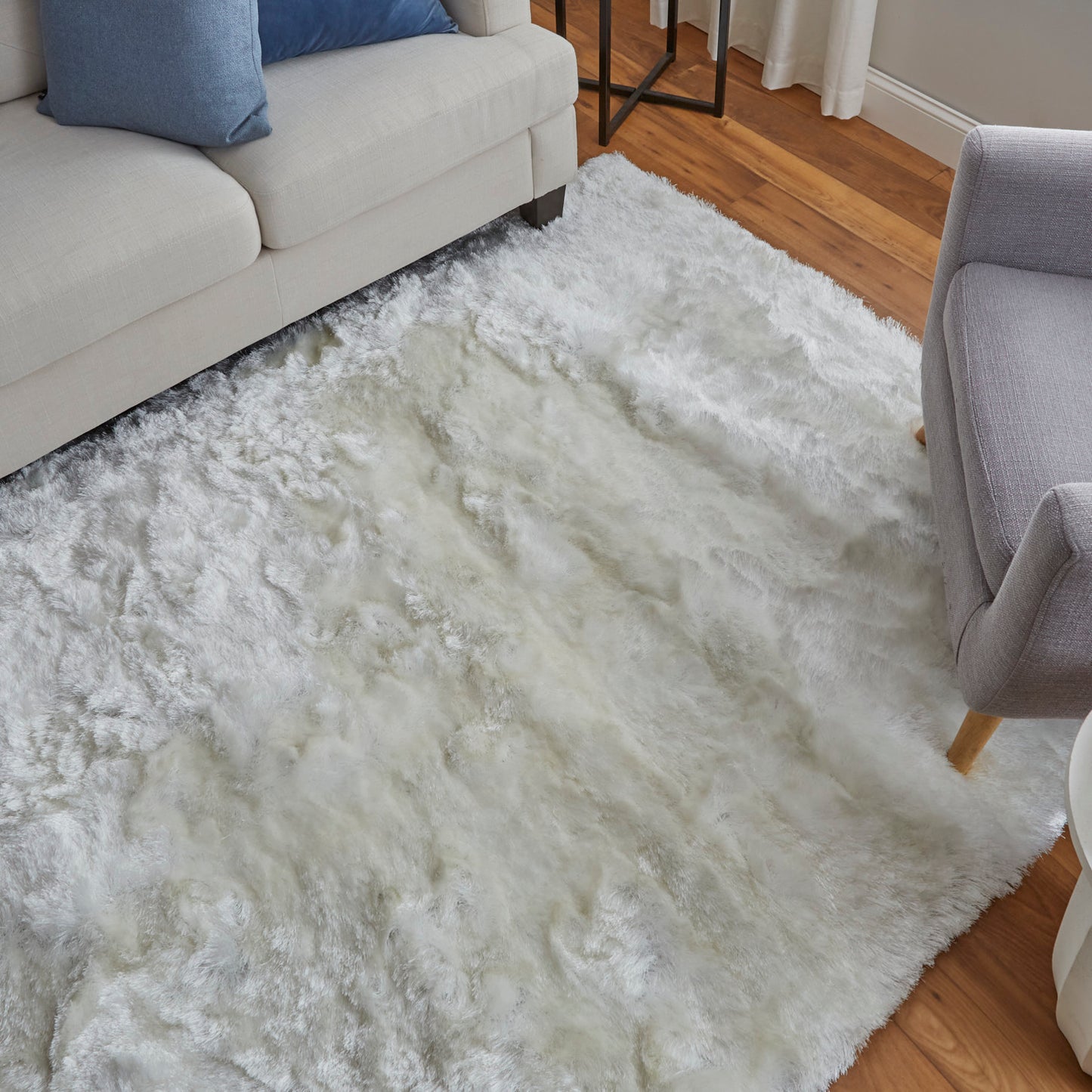 Indochine Modern/Luxury & Glam/Casual Solid White - Feizy Rug