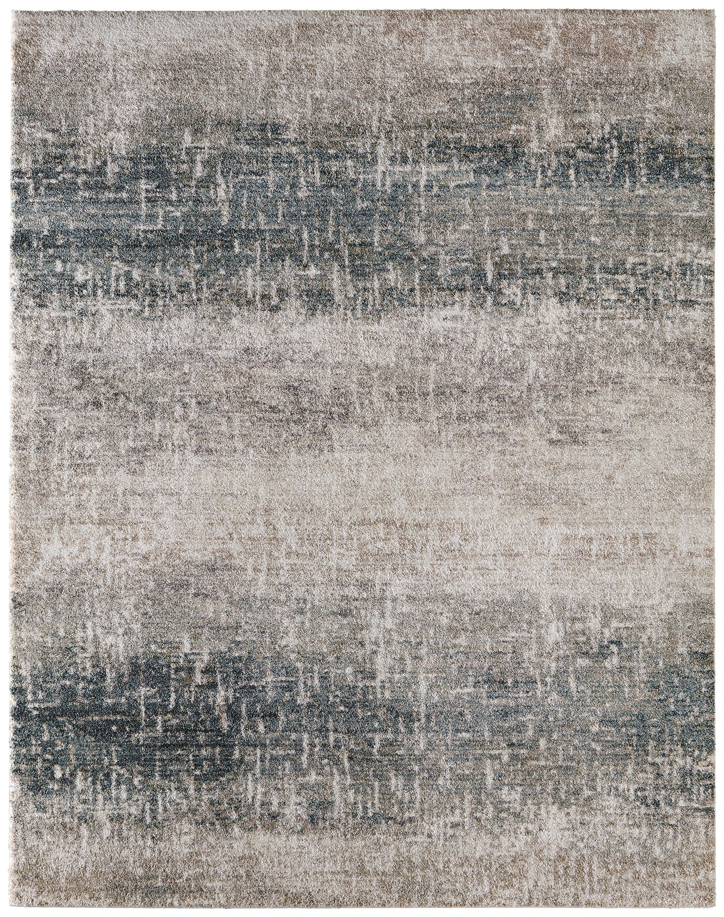 Richmond Modern/Industrial Abstract/Distressed Ivory/Blue/Green - Feizy Rug