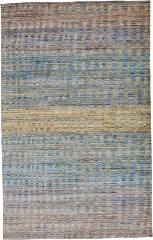 Milan Modern/Industrial Gradient & Ombre Blue/Purple/Tan - Feizy Rug