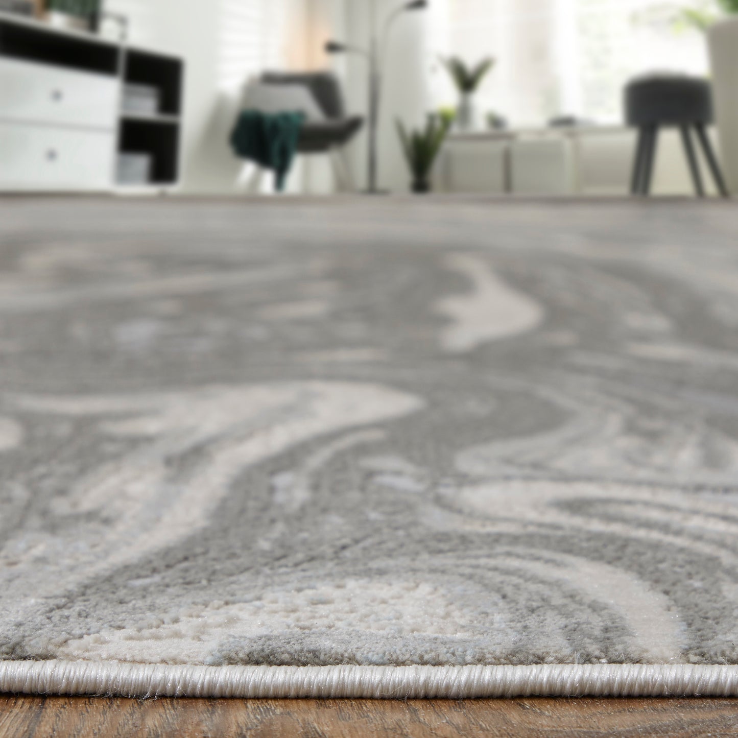 Prasad Modern/Casual Gray/Ivory/Silver Runner  Feizy Rugs Small Parcel,Feizy Rugs,Prasad,Gray/Ivory/Silver,2'10" x 7'10",Runner,Polypropylene/Polyester,Modern/Casual,Turkey