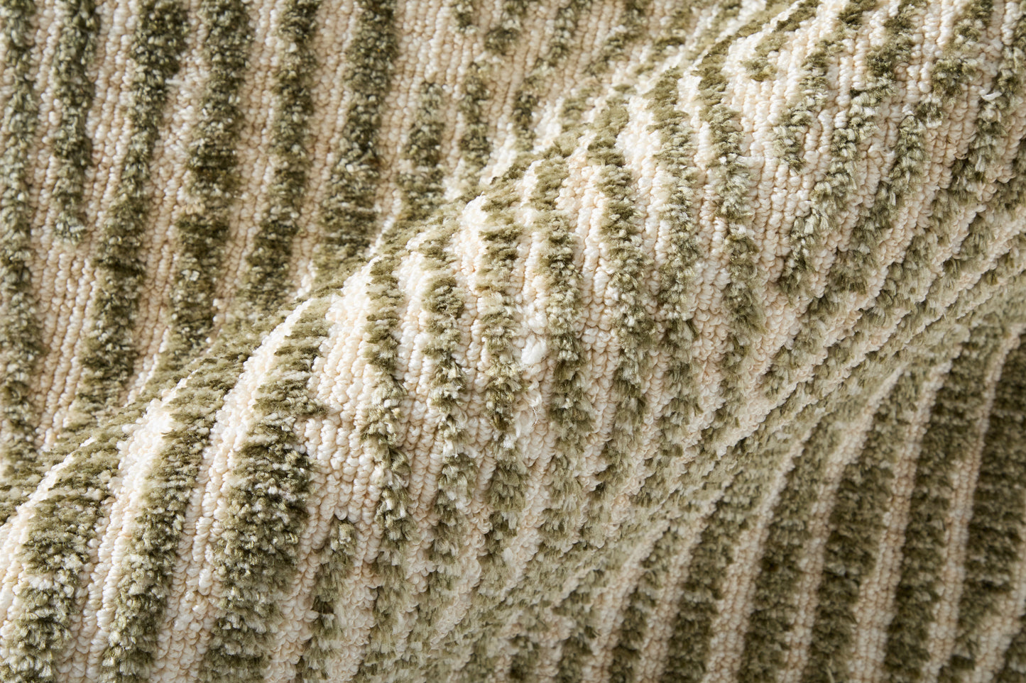 Colton Modern/Bohemian & Eclectic Abstract/Geometric/Stripes Green/Tan - Feizy Rug