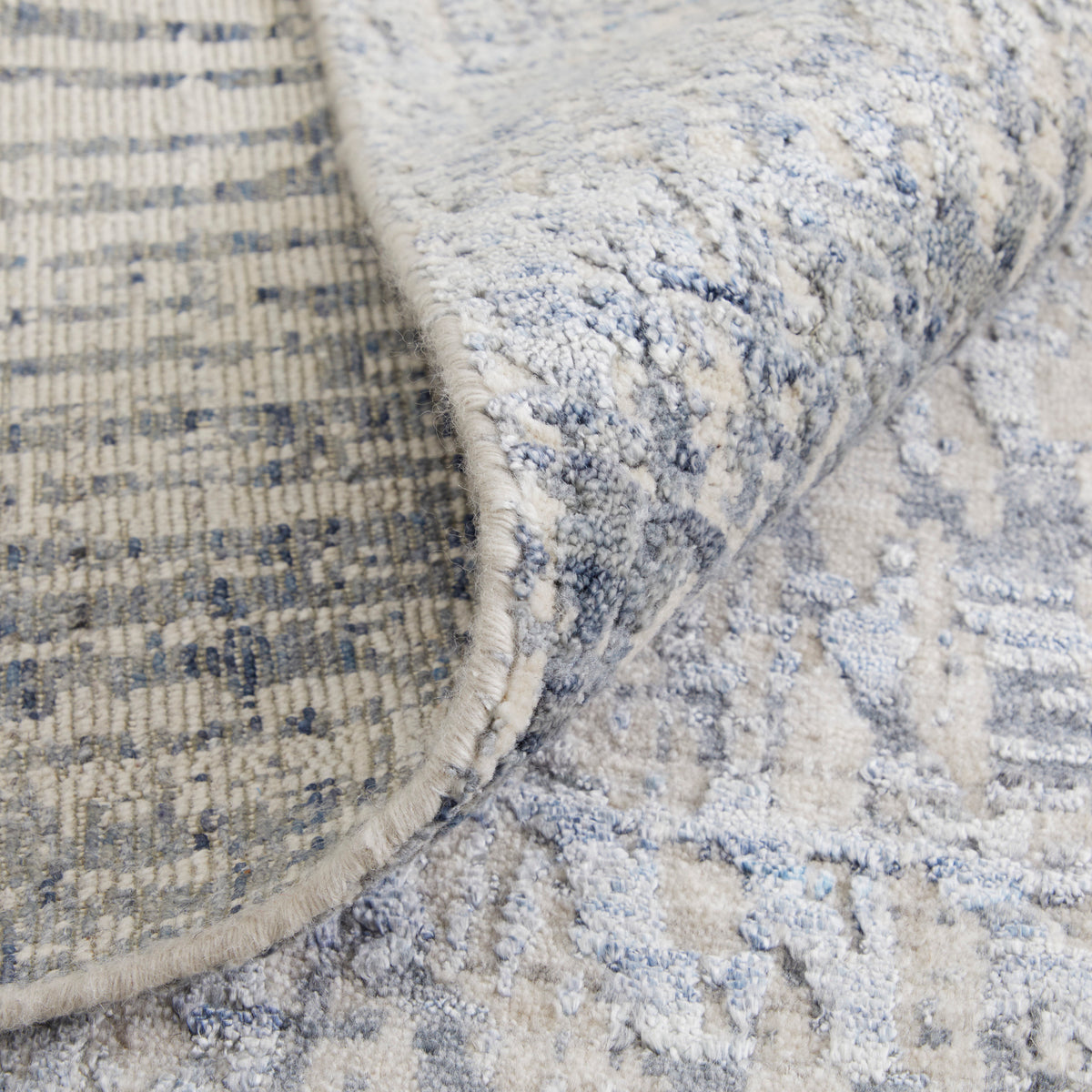 Eastfield Modern/Casual Abstract/Distressed Blue/Ivory/Gray 69AI - Feizy Rug