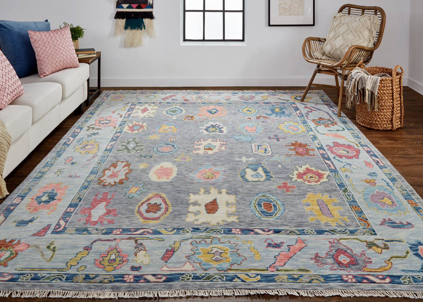 Karina Traditional/Persian/Craftsman Persian/Bordered/Abstract Blue/Gray/Red - Feizy Rug
