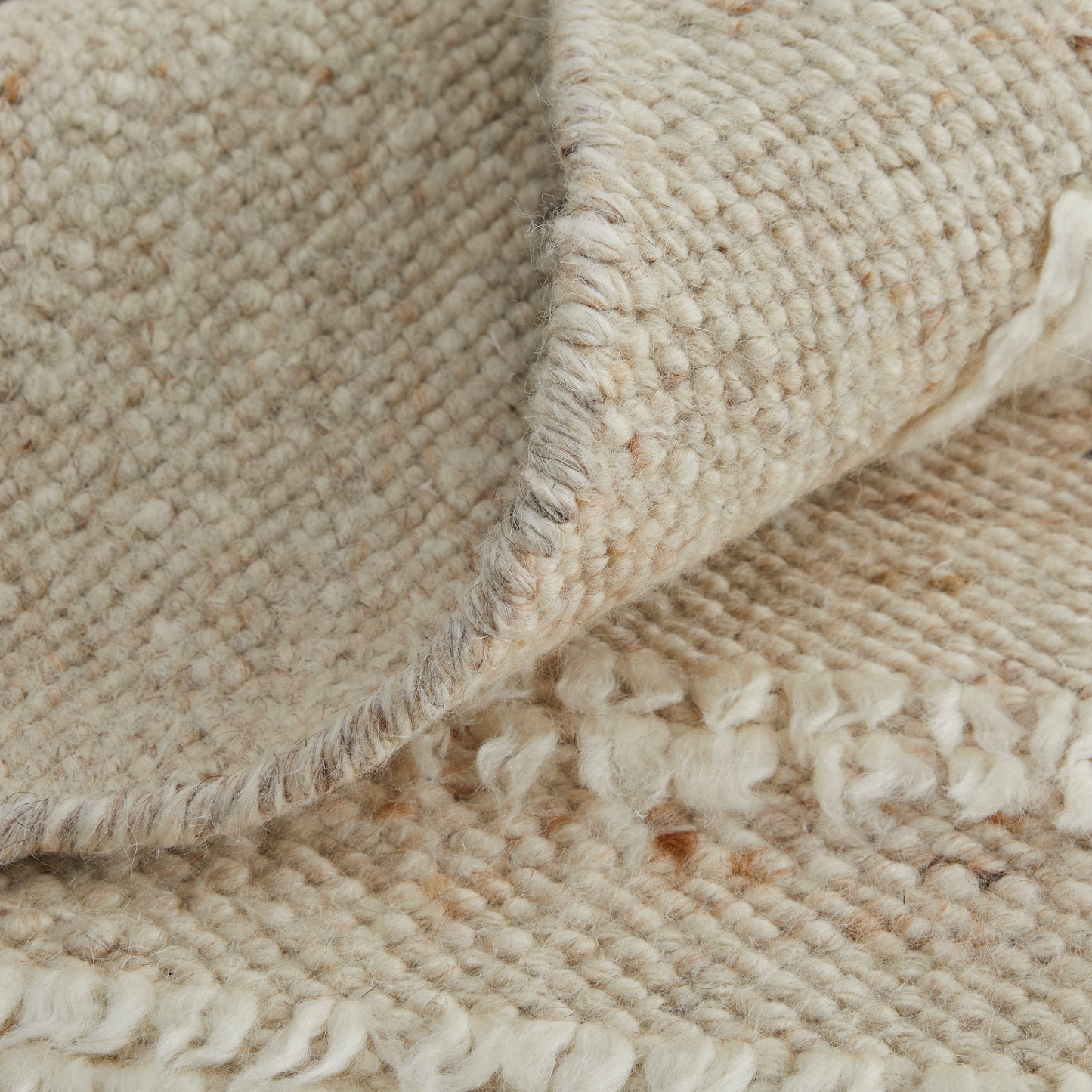 Ashby Transitional/Scandinavian/Casual Stripes/Solid White/Tan - Feizy Rug