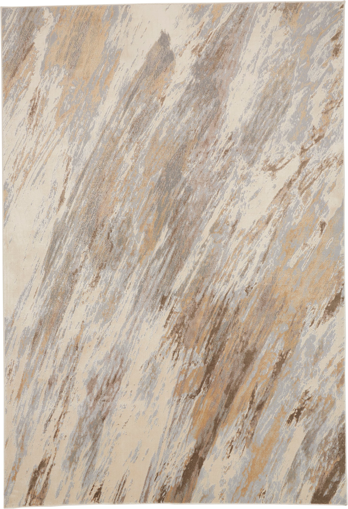 Parker Transitional/Casual Abstract Ivory/Tan/Brown - Feizy Rug