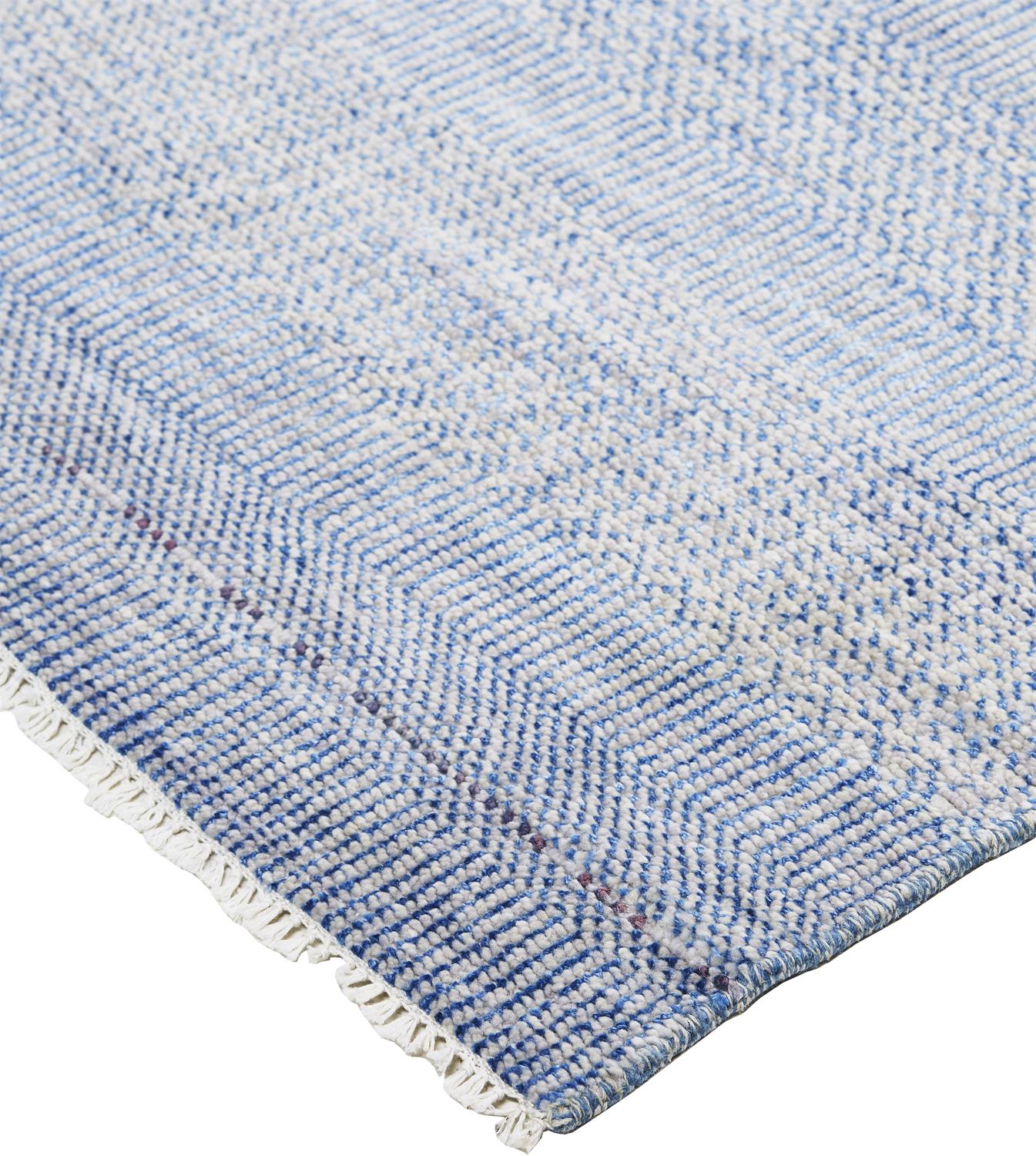Janson Transitional/Casual/Nautical & Coastal Blue/Silver Area Rug