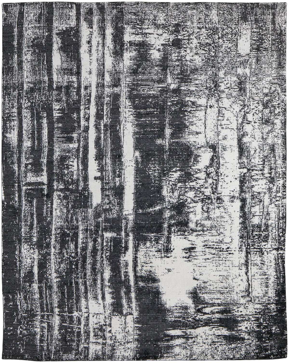 Coda Modern/Industrial/Global Abstract/Watercolor Black/White 8929 - Feizy Rug