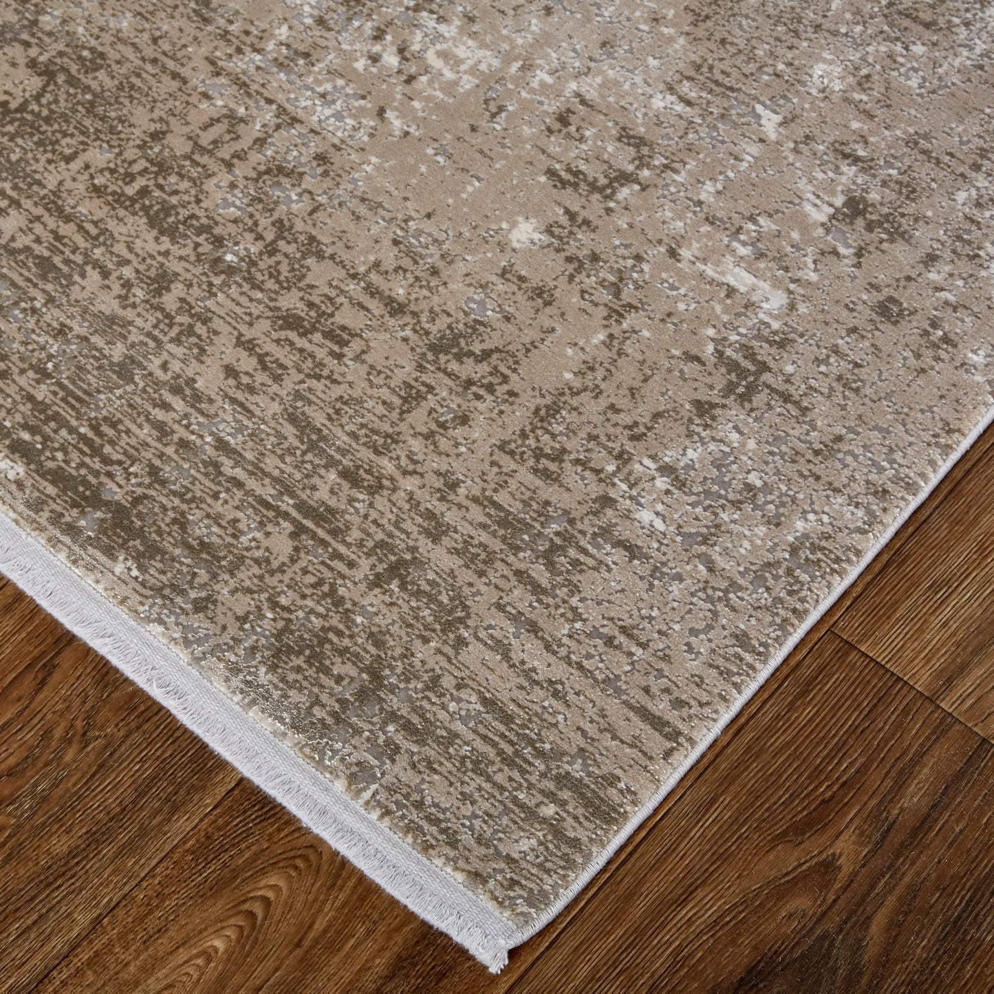 Cadiz Modern/Casual Tan/Ivory/Gray Accent Rug
