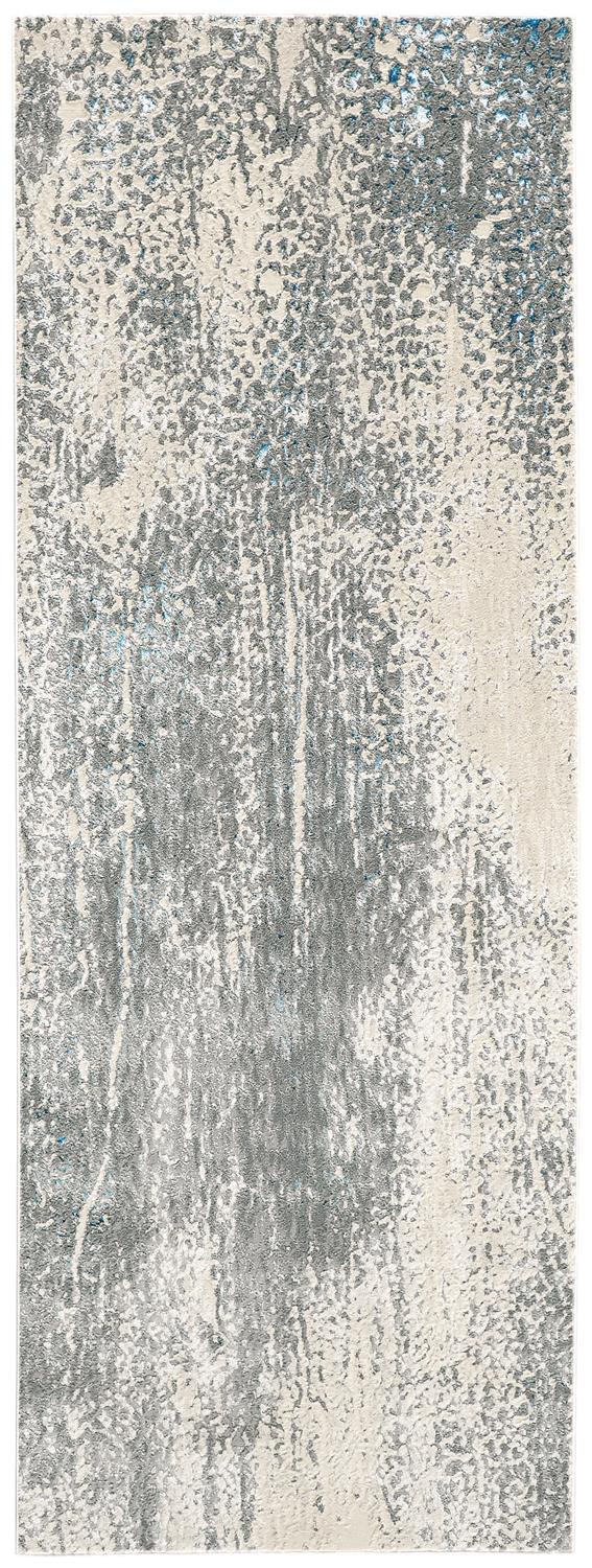 Azure Modern/Casual Gray/Blue/Ivory Runner  Feizy Rugs Small Parcel,Feizy Rugs,Azure,Gray/Blue/Ivory,2'10" x 7'10",Runner,Polyester/Polypropylene,Modern/Casual,Turkey