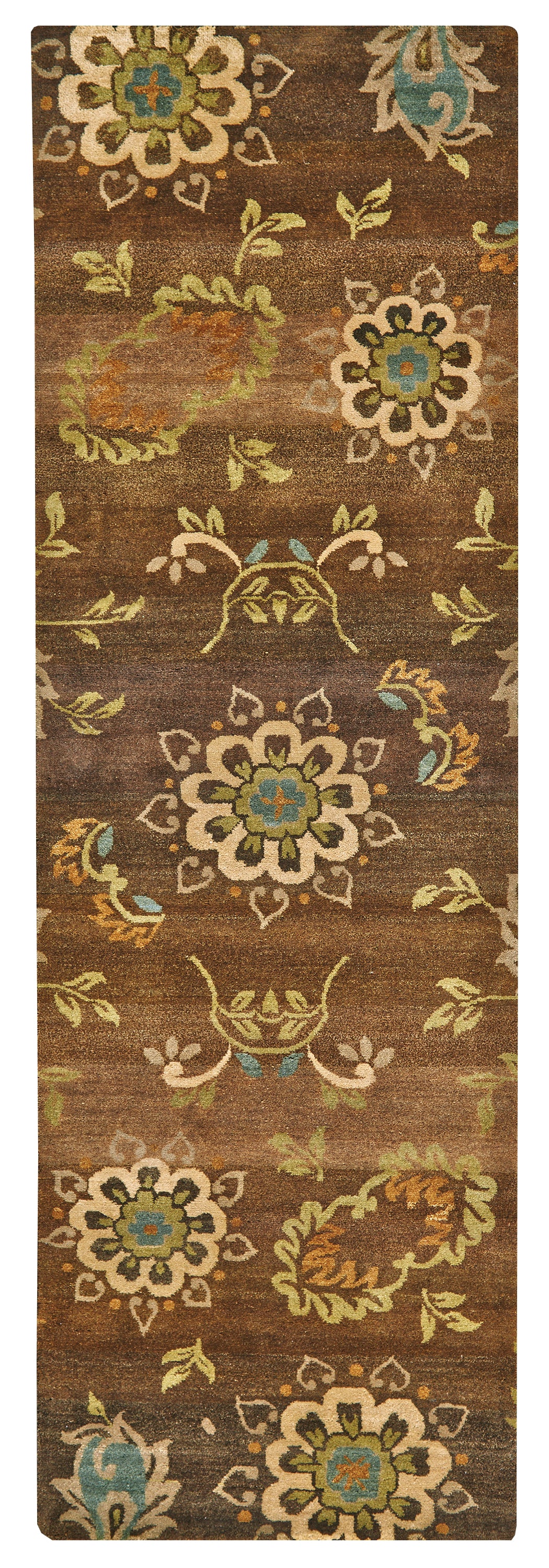 Amzad Transitional/Classic/Cottage Floral & Botanical/Paisley Brown/Tan/Green - Feizy Rug