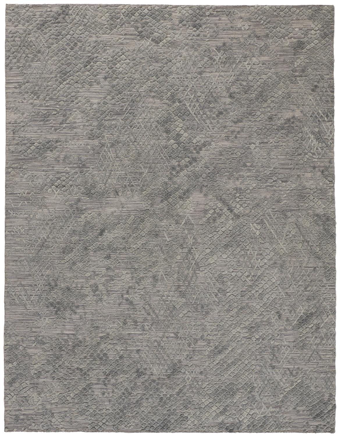 Elias Modern/Casual Abstract/Geometric Gray - Feizy Rug