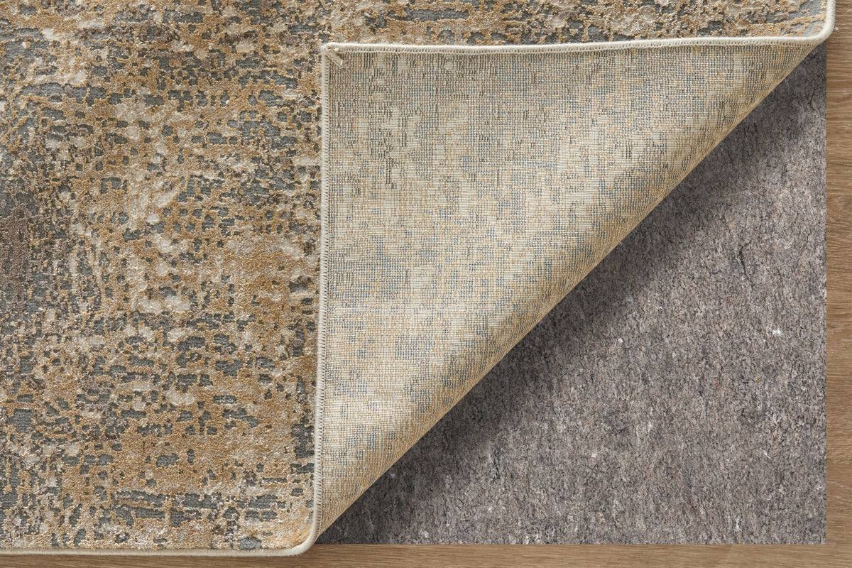 Parker Transitional/Casual Abstract Tan/Ivory/Brown 3701 - Feizy Rug