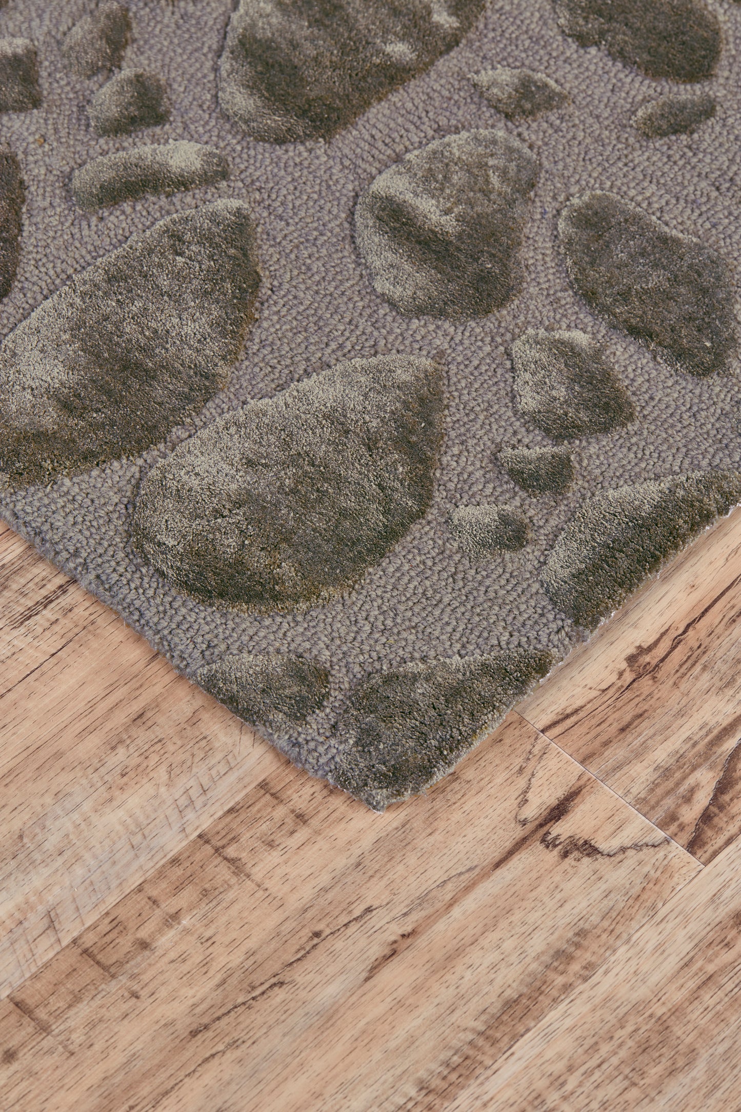 Mali Modern/Luxury & Glam Abstract/Solid Gray/Taupe - Feizy Rug