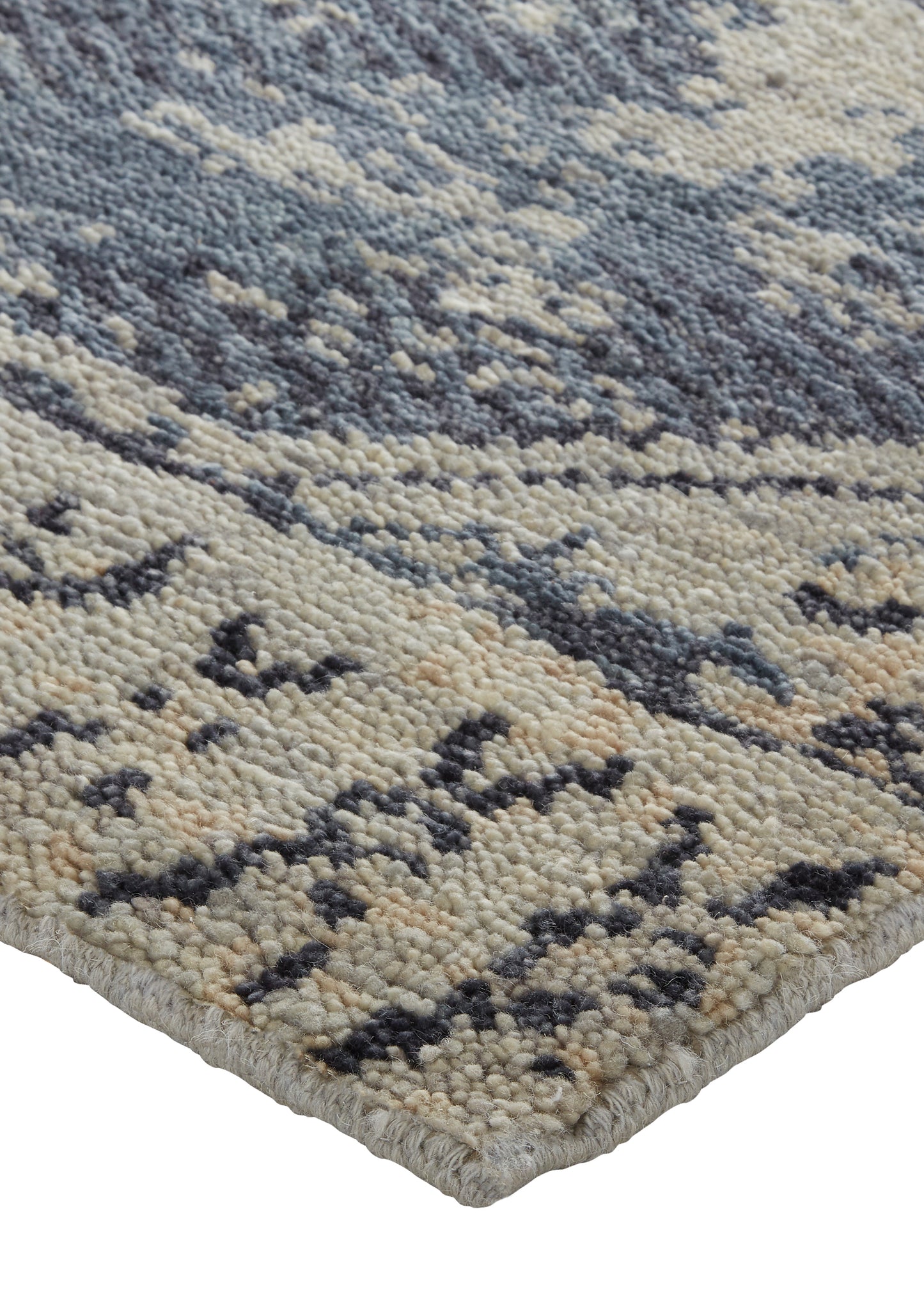 Palomar Transitional/Farmhouse/Casual Trellis & Lattice/Diamond Blue/Gray/Ivory - Feizy Rug