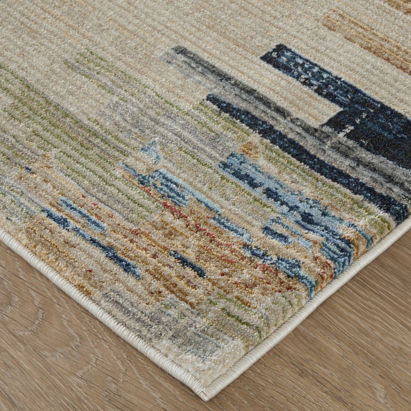 Melrose Traditional Diamond/Southwestern Ivory/Blue/Brown - Feizy Rug