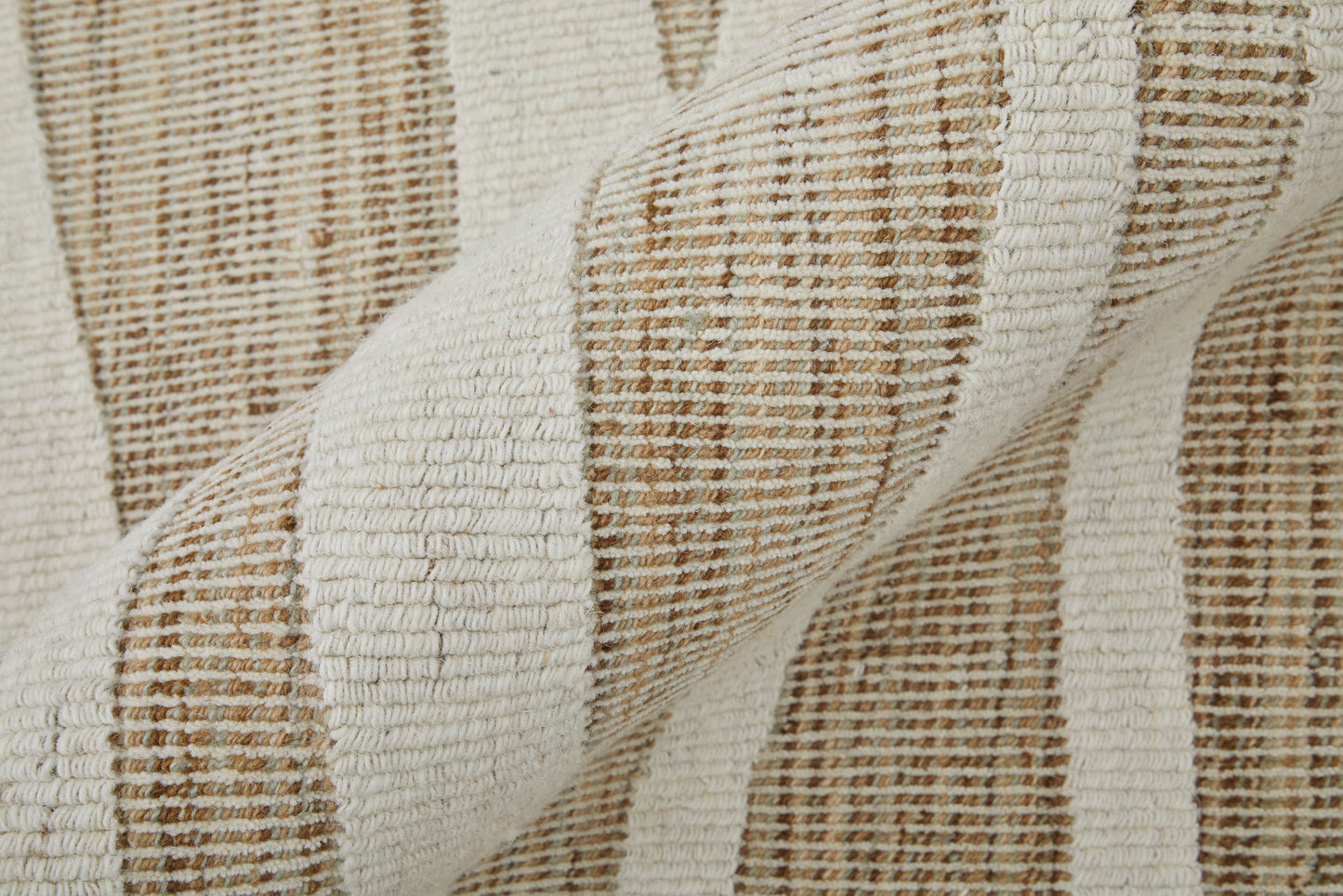 Peconic Modern/Industrial/Casual Abstract/Stripes Tan/Ivory - Feizy Rug