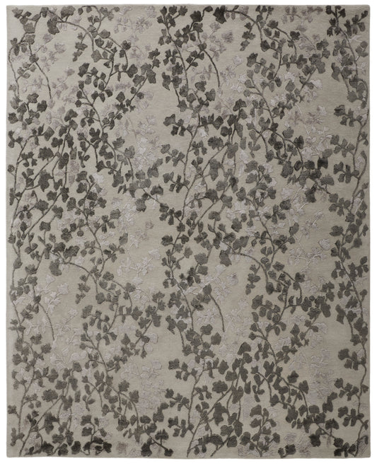 Bella Transitional/Casual Floral & Botanical Gray/Silver/Taupe - Feizy Rug