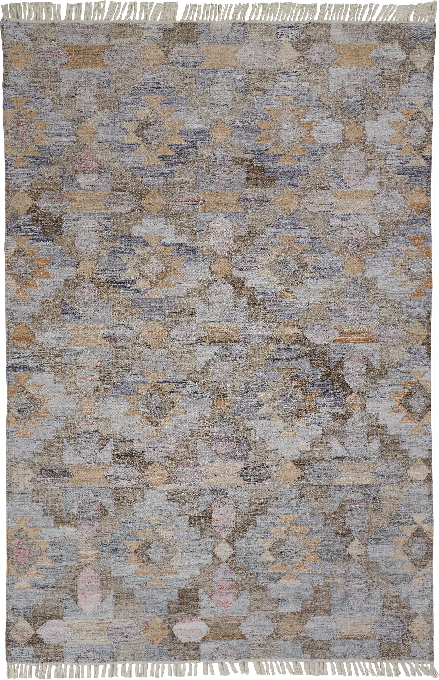 Beckett Transitional/Casual/Rustic Moroccan/Medallion Taupe/Gray/Blue - Feizy Rug