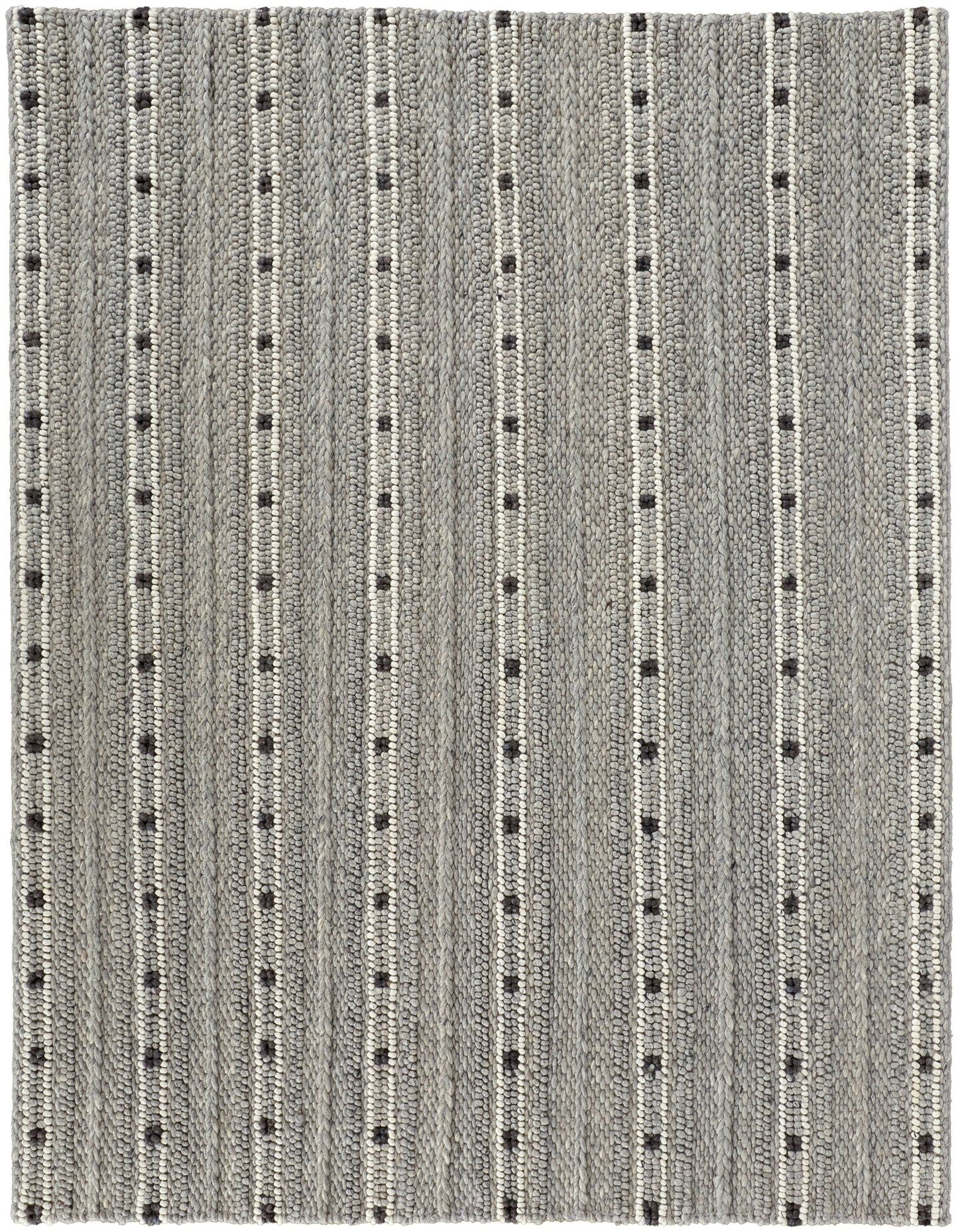 Cicero Transitional/Casual Stripes Gray/Black/White - Feizy Rug