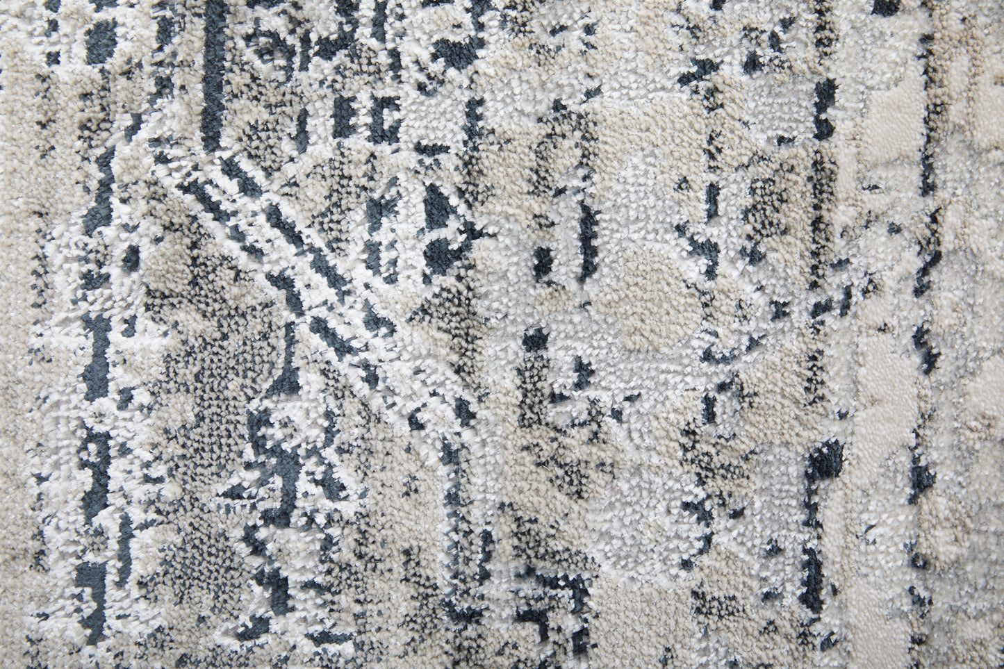 Macklaine Transitional/Bohemian & Eclectic/Global Distressed/Oriental/Bordered Taupe/Black/Ivory - Feizy Rug
