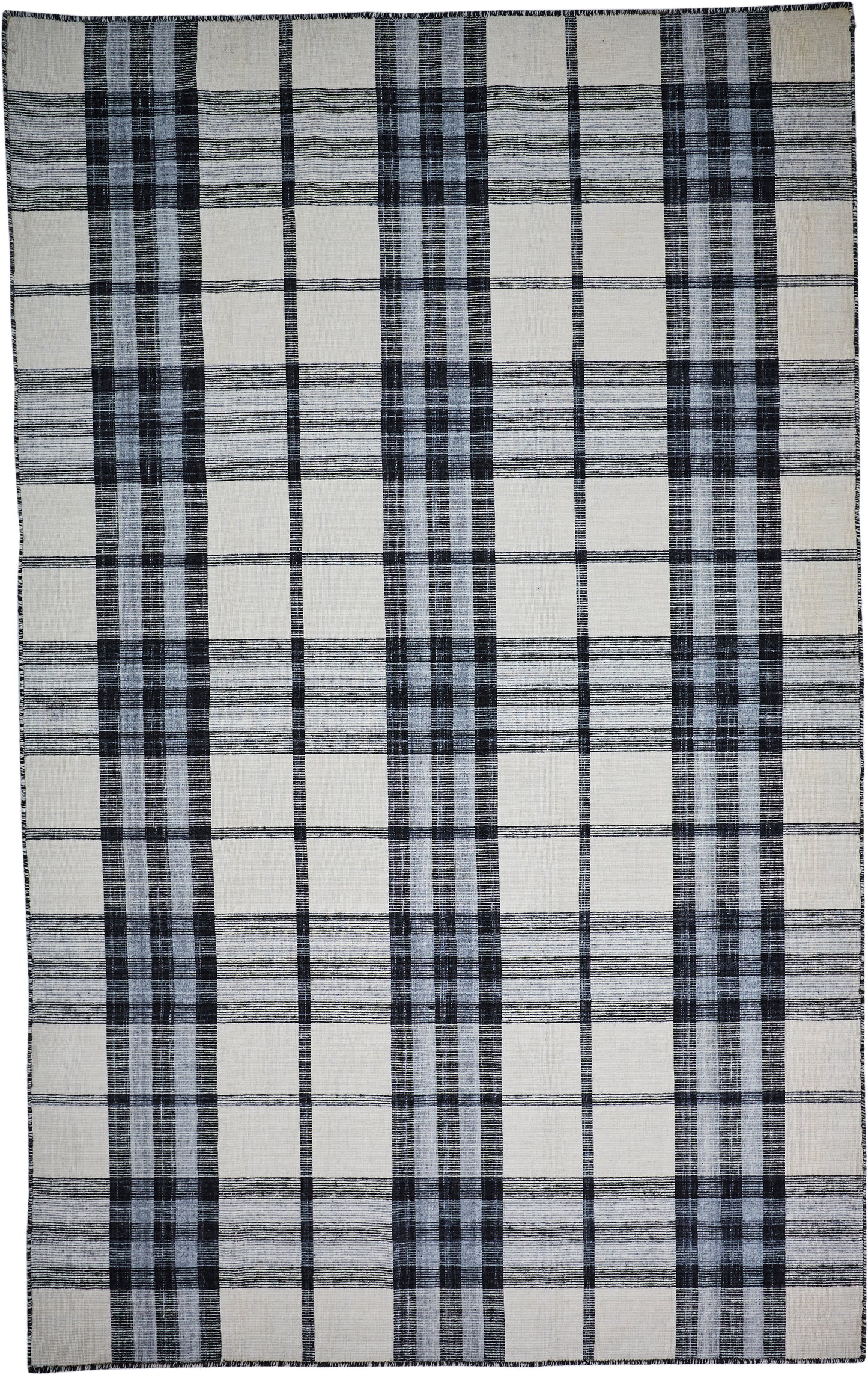 Crosby Transitional/Rustic Plaid Ivory/Blue/Black - Feizy Rug