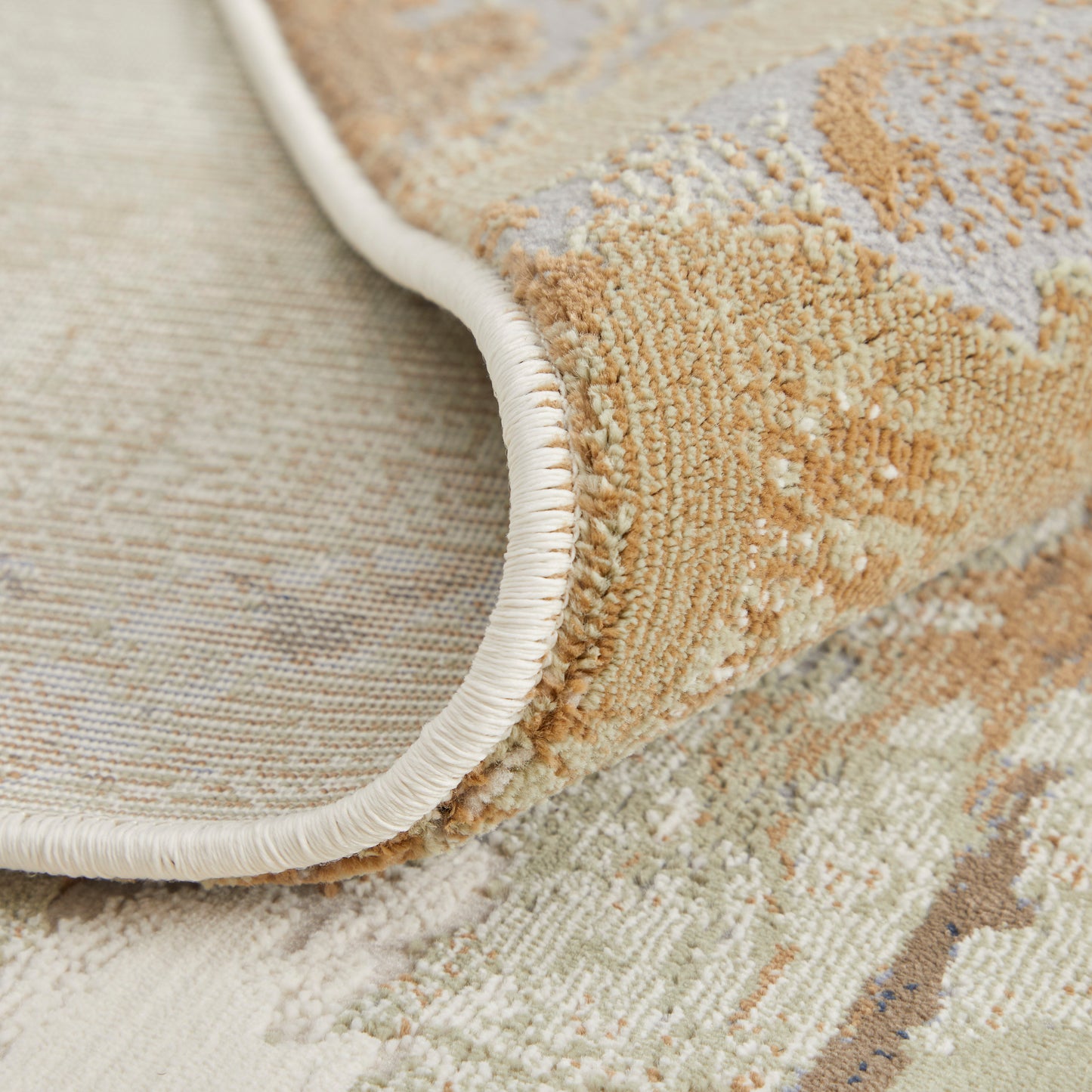 Clio Modern/Industrial/Casual Orange/Purple/Green Area Rug