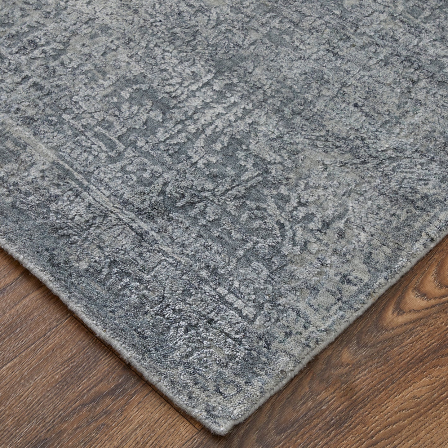 Eastfield Modern/Industrial/Casual Gradient & Ombre Blue/Gray - Feizy Rug