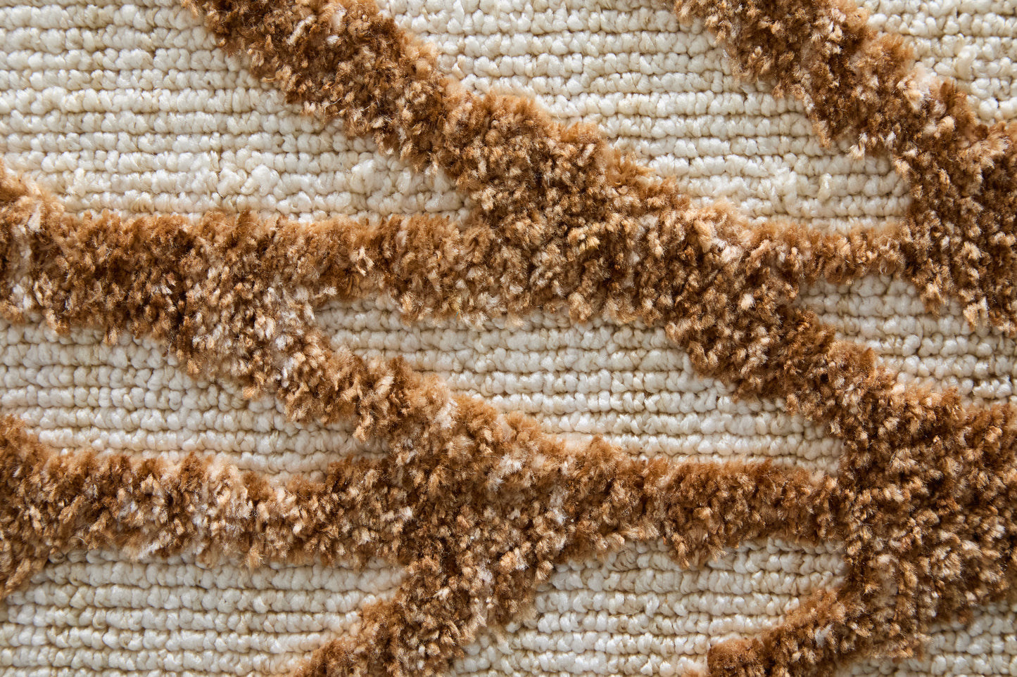 Colton Modern/Bohemian & Eclectic Chevron/Herringbone/Geometric Brown/Tan - Feizy Rug