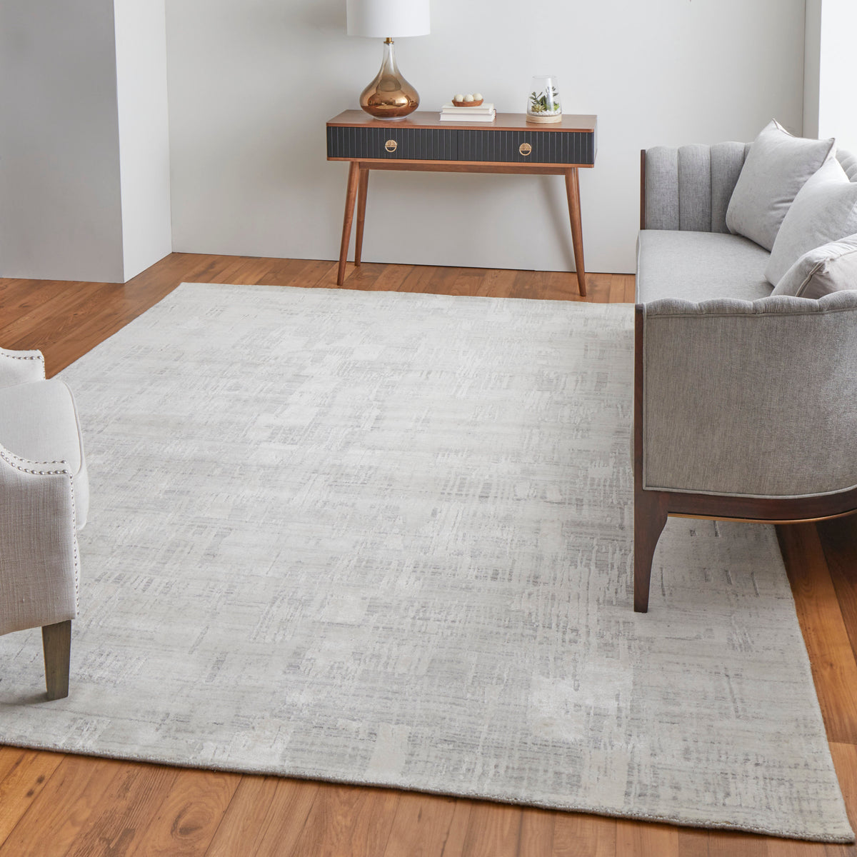 Eastfield Modern/Casual Abstract/Distressed Ivory 69AC - Feizy Rug