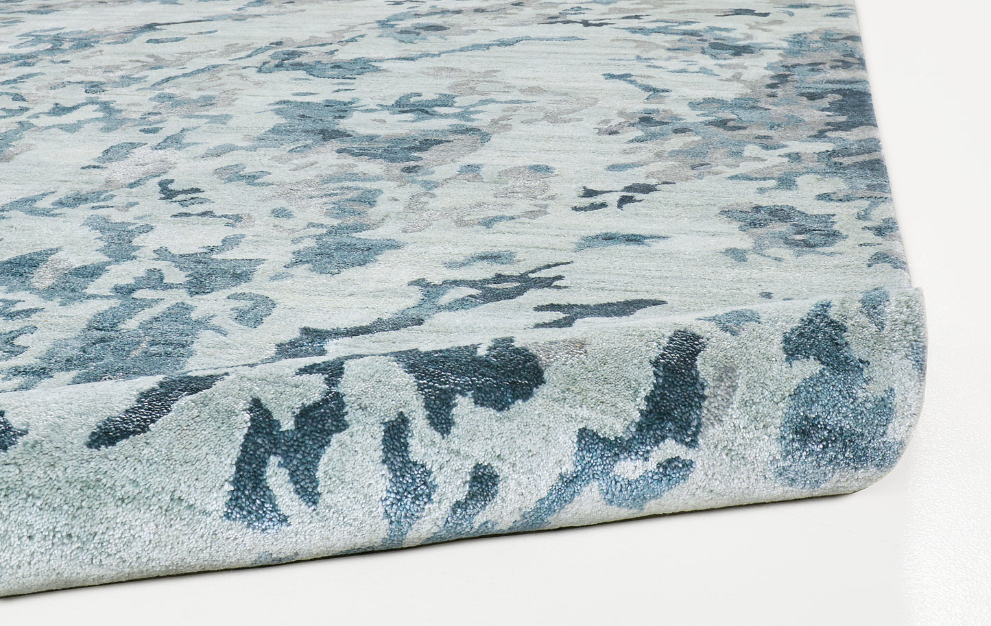 Dryden Transitional/Industrial/Casual Abstract/Watercolor Blue/Green/Silver - Feizy Rug