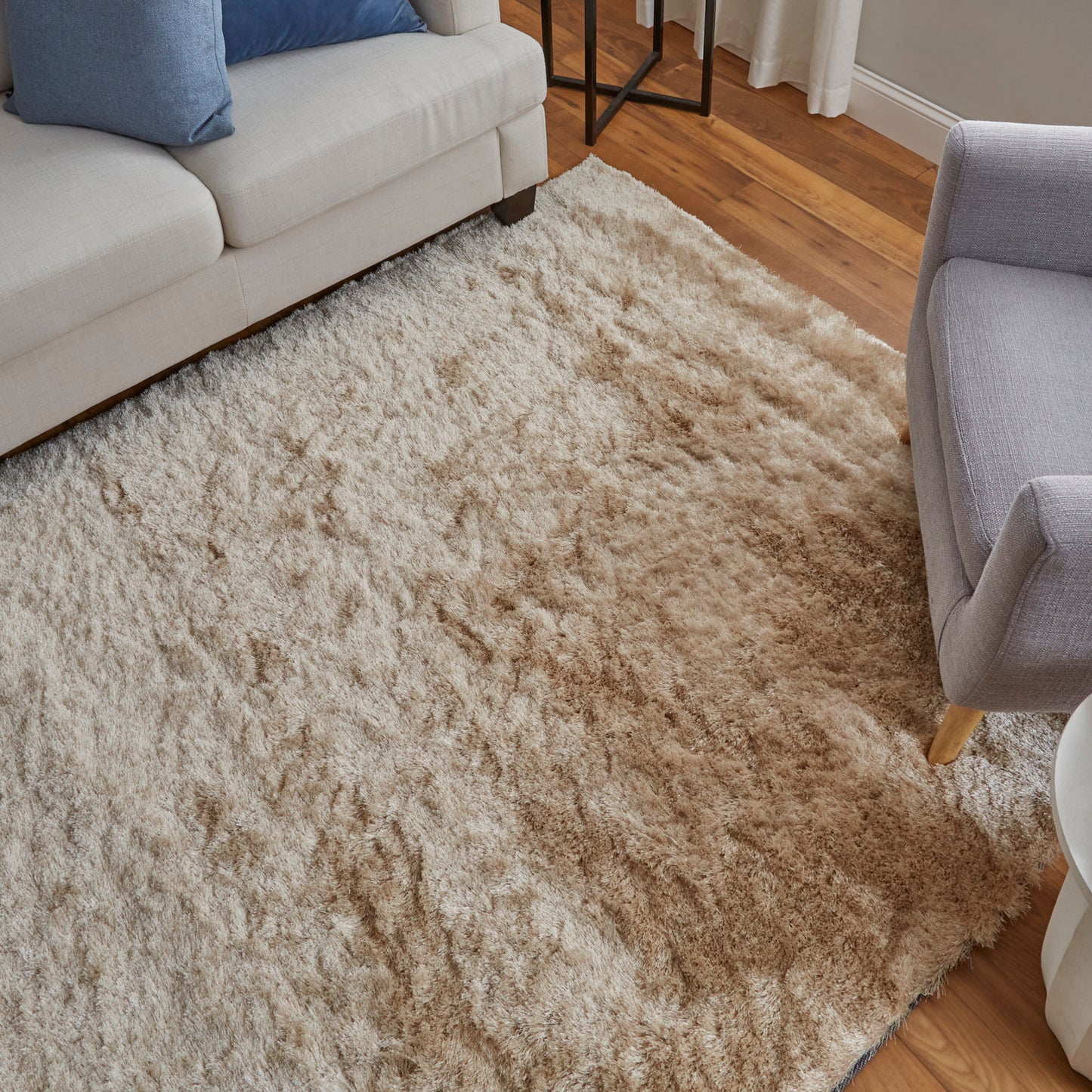 Indochine Modern/Luxury & Glam/Casual Solid Brown/Tan - Feizy Rug