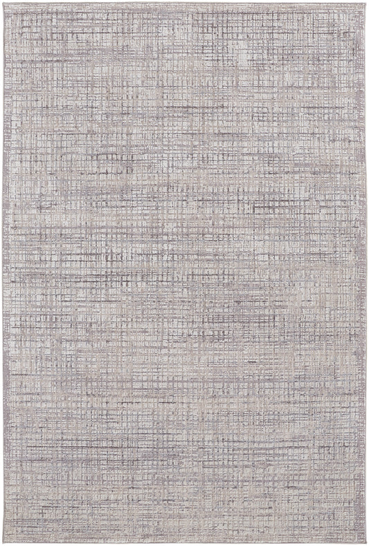 Lennon Transitional/Casual/Industrial Abstract/Distressed Taupe/Ivory - Feizy Rug