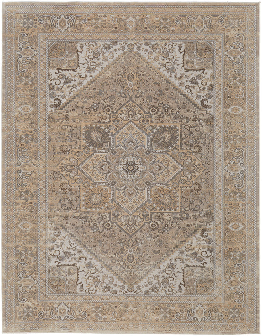 Celene Traditional/Vintage/Casual Brown/Ivory/Tan Accent Rug