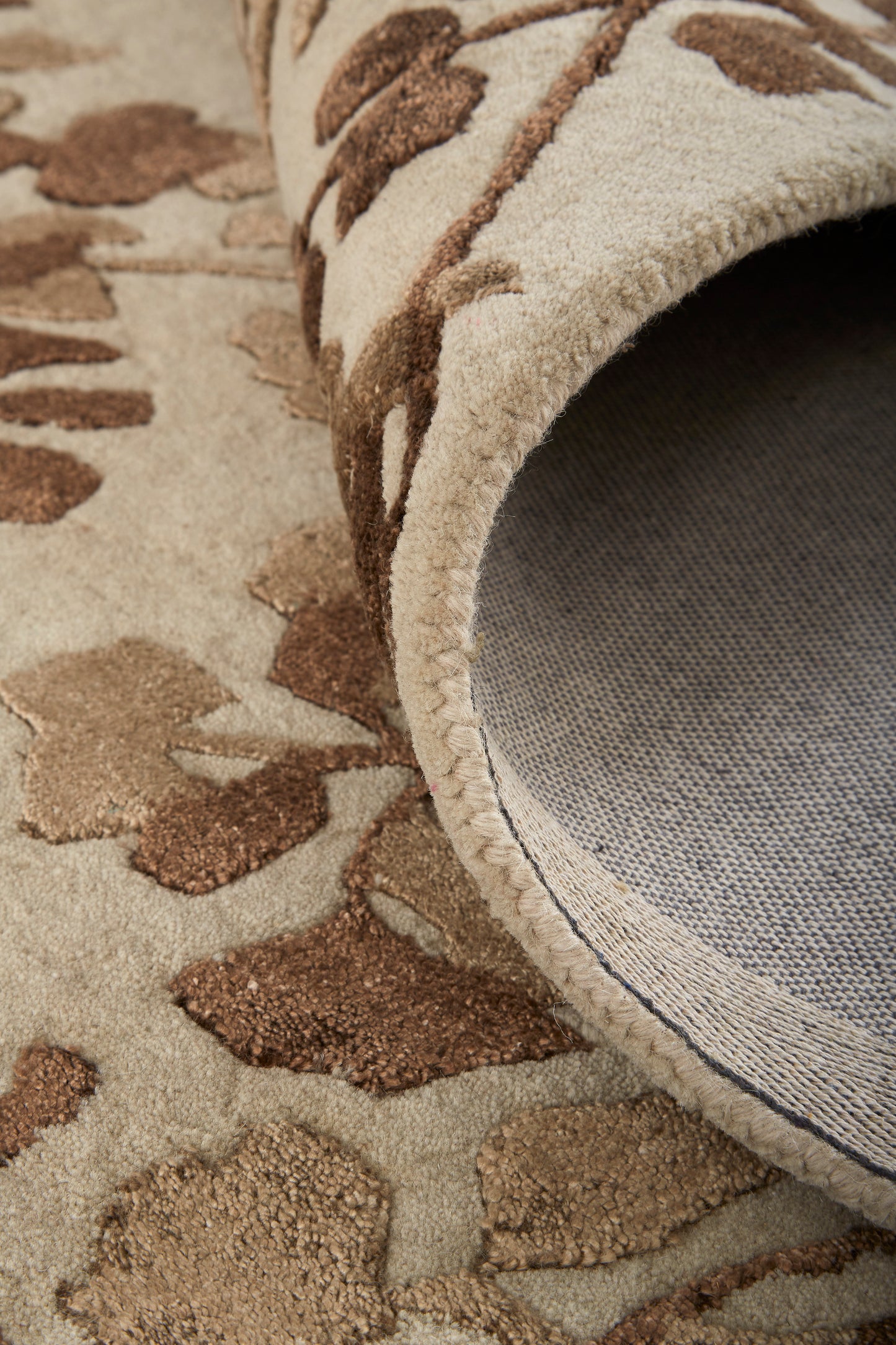 Bella Transitional/Casual Floral & Botanical Ivory/Taupe/Brown - Feizy Rug