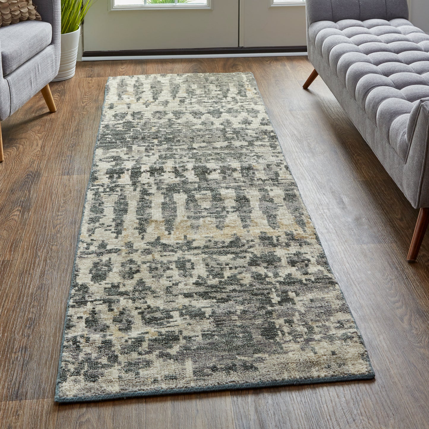 Palomar Transitional/Casual/Farmhouse Abstract/Geometric/Diamond Tan/Taupe - Feizy Rug